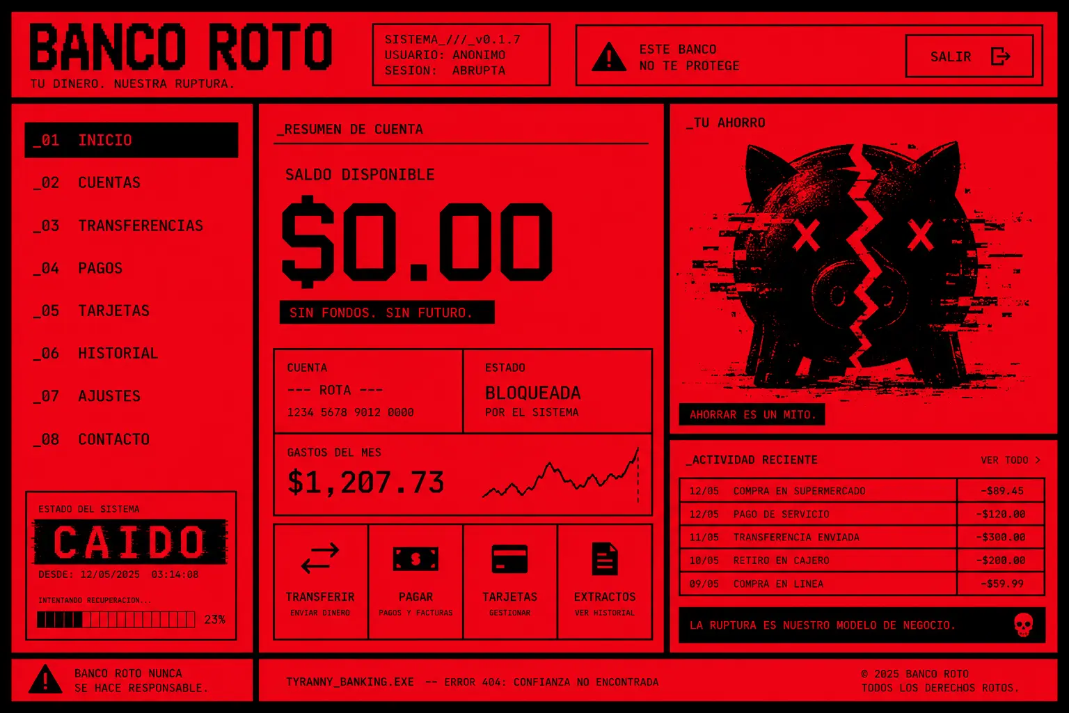 BANCO ROTO